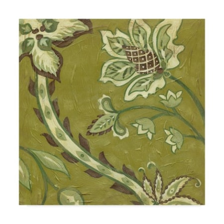 Chariklia Zarris 'Medium Pistachio Paisley Ii' Canvas Art,14x14